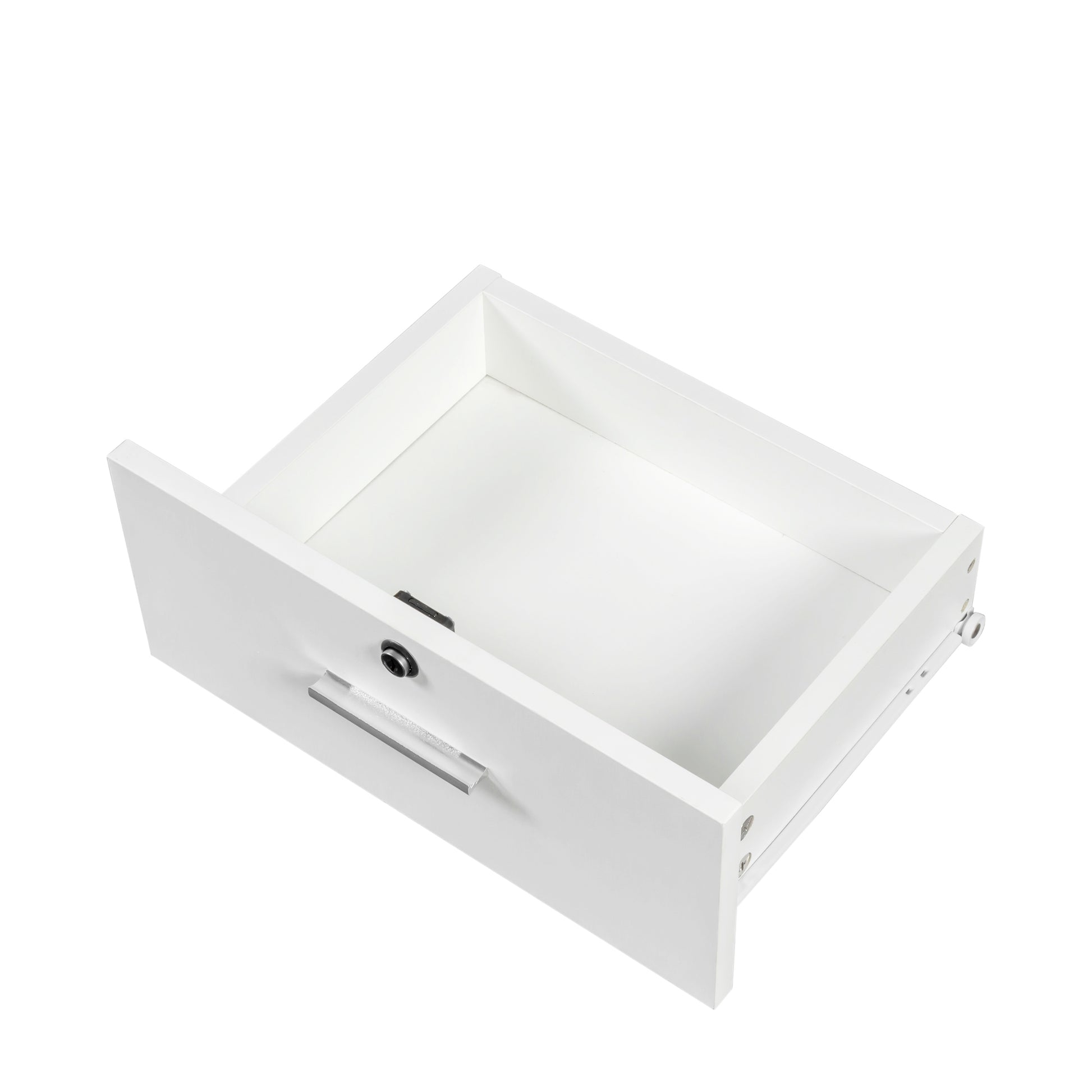 Furnistra Modern White Storage Desk with Shelves USA