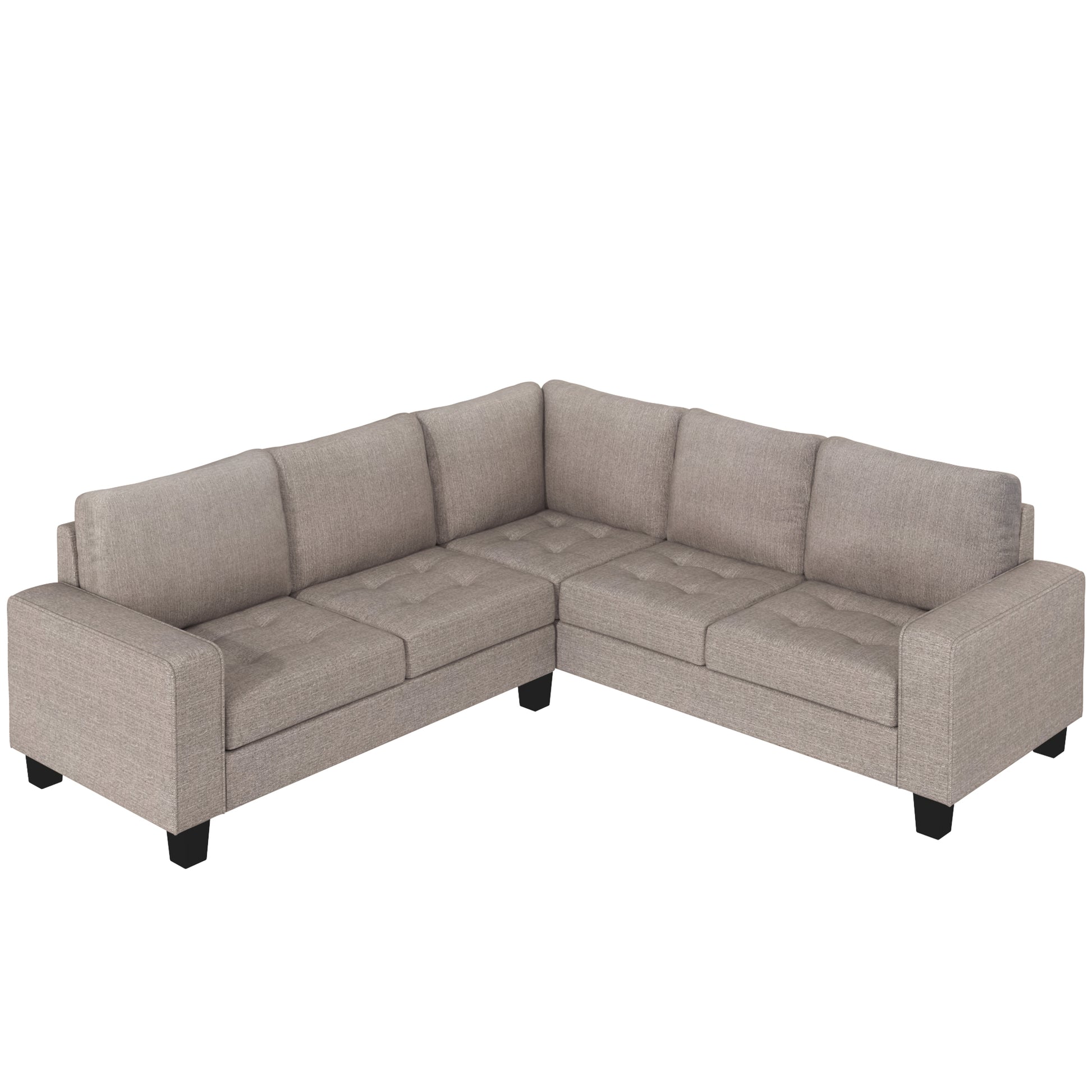 Furnistra Orisfur Modular L-Shaped Sectional Sofa with Storage Ottoman USA