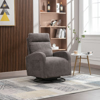 Furnistra Plush Modern Rocking Chair with Swivel and Glide Functions USA