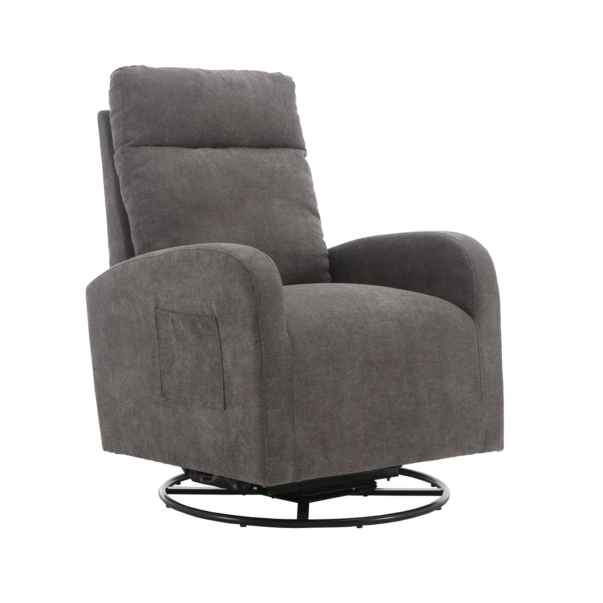 Furnistra Plush Modern Rocking Chair with Swivel and Glide Functions USA