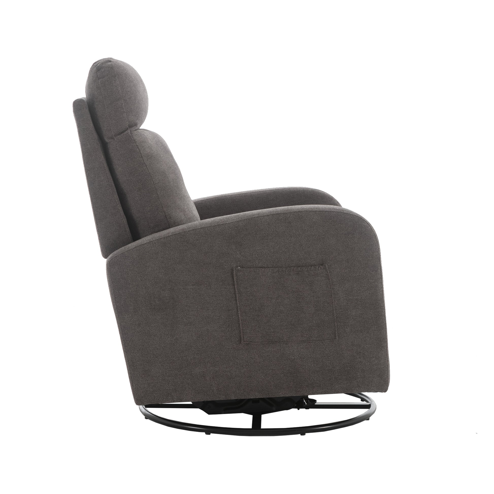 Furnistra Plush Modern Rocking Chair with Swivel and Glide Functions USA