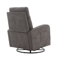 Furnistra Plush Modern Rocking Chair with Swivel and Glide Functions USA