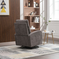 Furnistra Plush Modern Rocking Chair with Swivel and Glide Functions USA