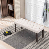 Furnistra Plush Velvet Tufted Dining Bench Ottoman- USA