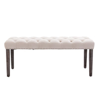 Furnistra Plush Velvet Tufted Dining Bench Ottoman- USA