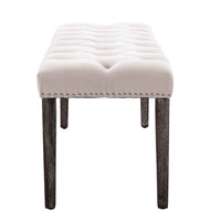 Furnistra Plush Velvet Tufted Dining Bench Ottoman- USA