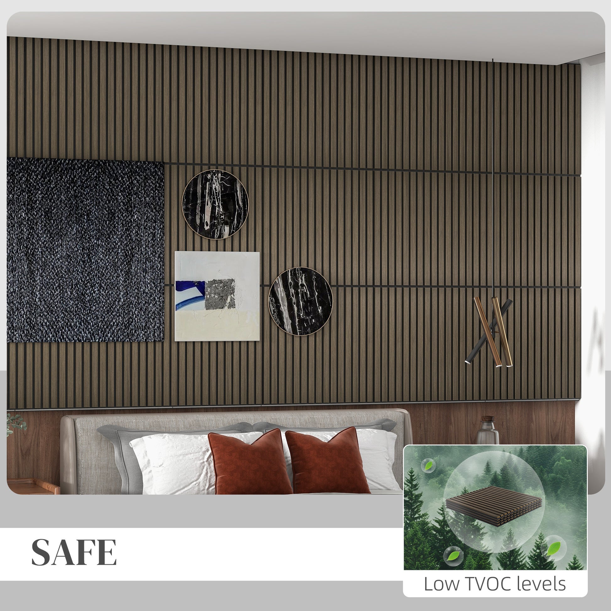 Furnistra Premium 3D Wood Wall Panels - Acoustic Sound-Absorbing Decor USA