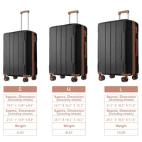 Furnistra Premium Expandable Hardshell Luggage Set - 3 Piece Travel Suitcases with Double Spinner Wheels and TSA Lock USA