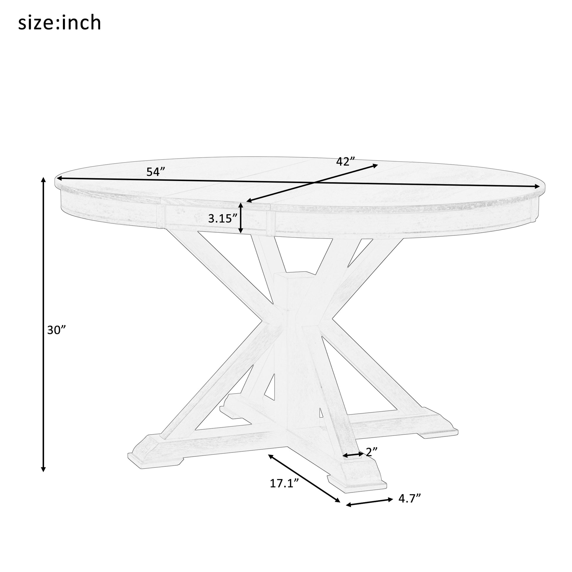 Furnistra Rustic Extendable Dining Table with 12 Leaf USA