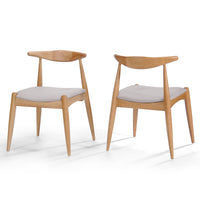 Furnistra Set Of 2 Wooden Dining Chairs With Sturdy Legs USA