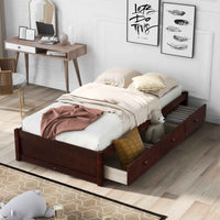 Furnistra Twin Size Platform Storage Bed with 3 Drawers- USA