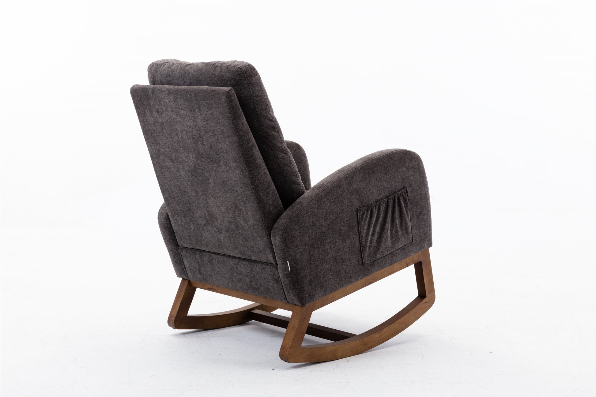 Furnistras Relaxing Rocking Chair in Dark Gray Linen USA