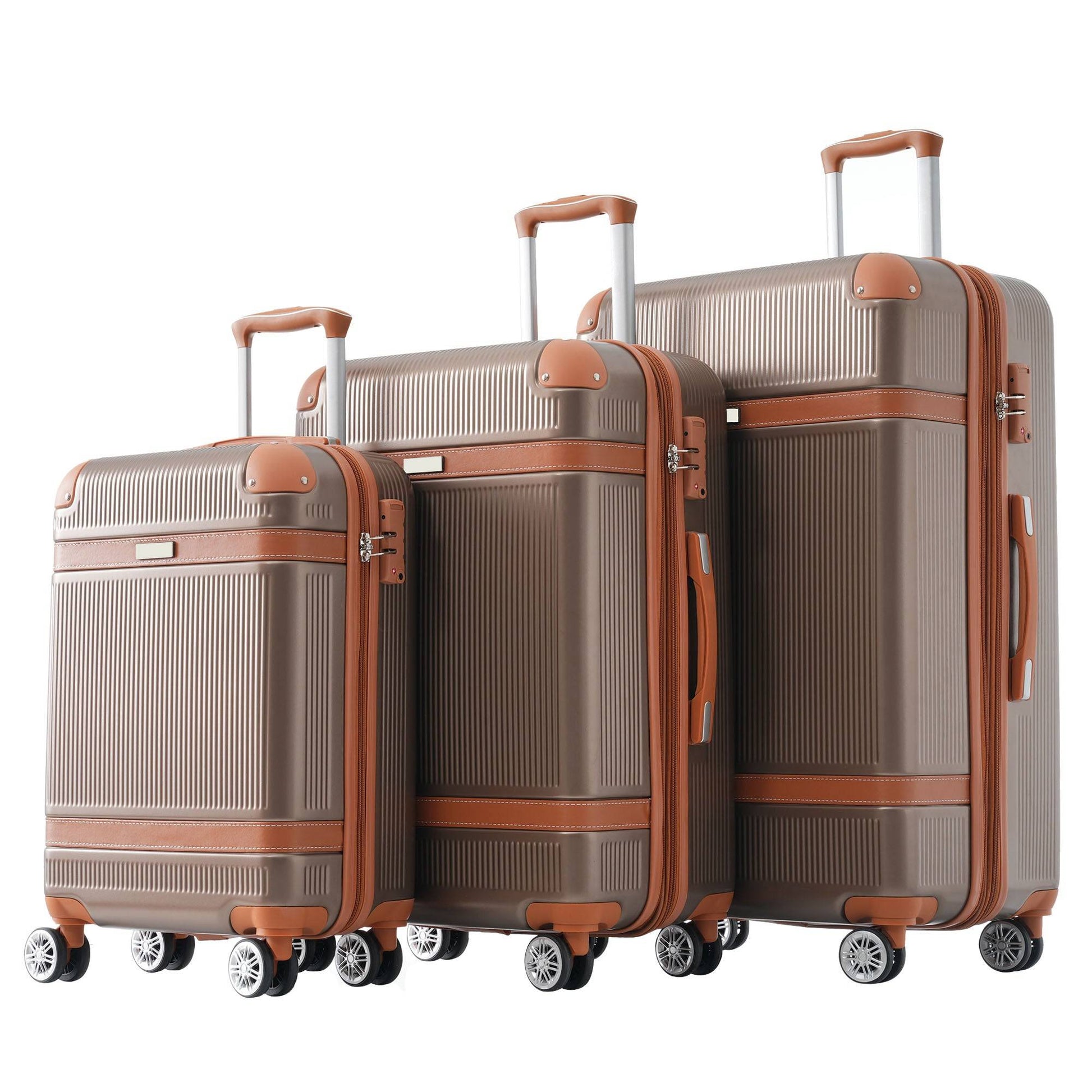 Hardshell Luggage Sets - 3 Piece Lightweight Suitcase with TSA Lock and Spinner Wheels USA