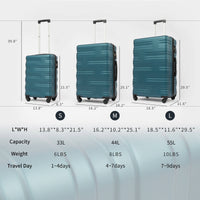 Hardshell Luggage Sets 3 Pcs Spinner Suitcase with TSA Lock Lightweight 202428 USA