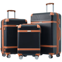 Hardshell Luggage Sets 3 Piece double spinner 8 wheels Suitcase with TSA Lock Lightweight 202428 USA