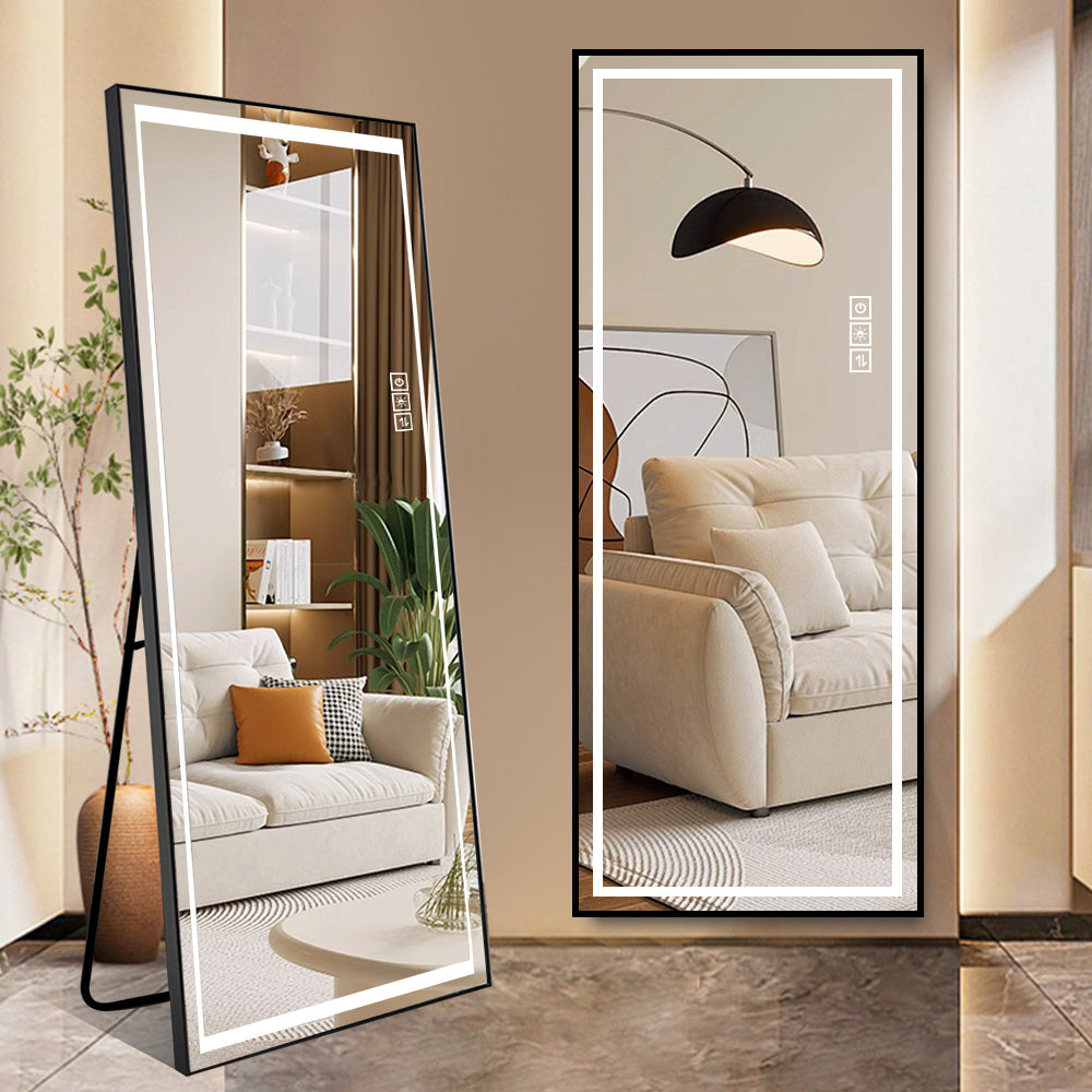 LED Full Length Mirror with Lights - Stylish Standing Giant Floor Mirror for Bedroom USA