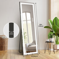 LED Full Length Mirror with Lights - Stylish Standing Giant Floor Mirror for Bedroom USA