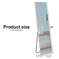 Light Oak Full Length Decorative Wall Mirror - 60 x 17.3 USA