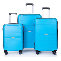 Lightweight Hardshell Luggage Sets with Spinner Wheels - Sky Blue USA