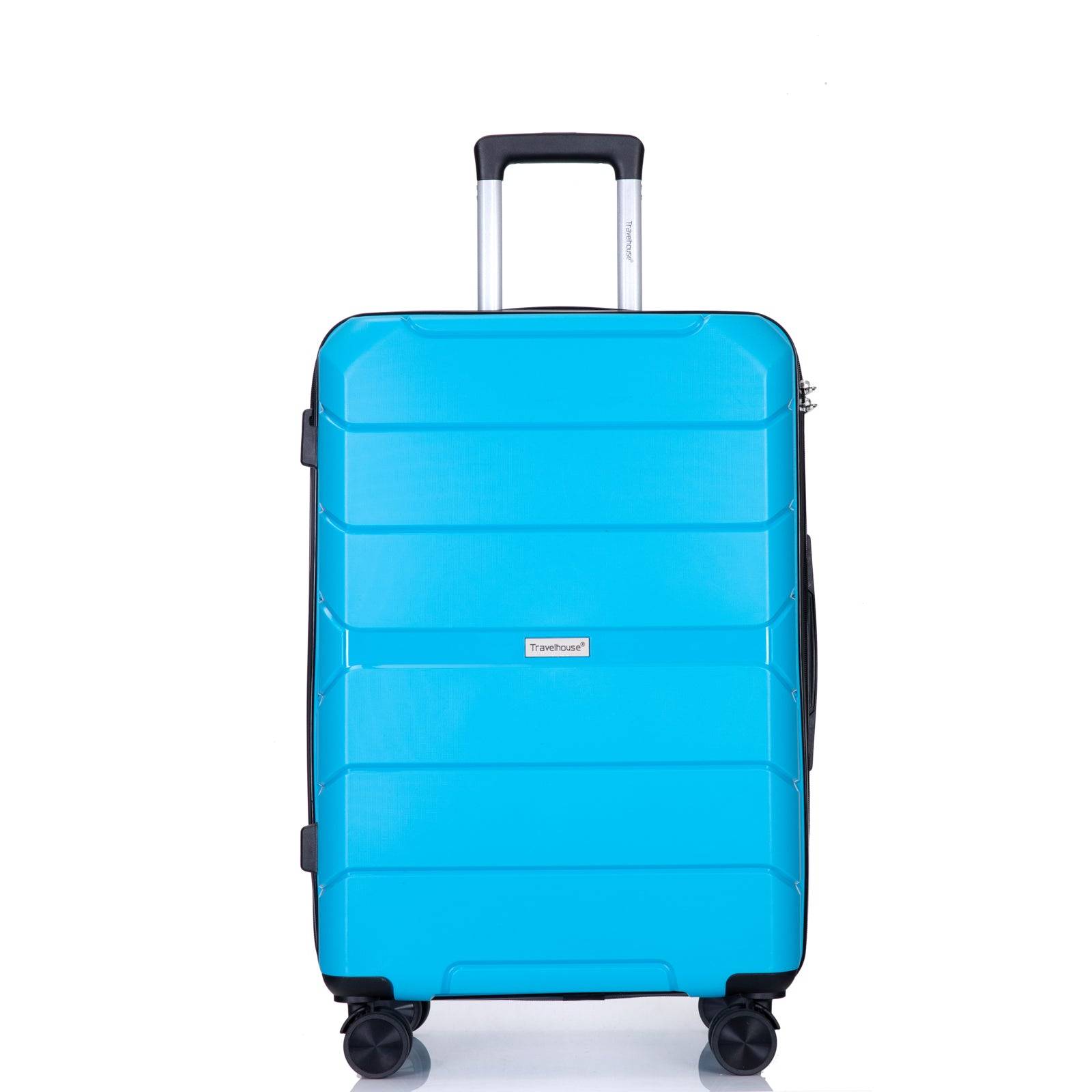 Lightweight Hardshell Luggage Sets with Spinner Wheels - Sky Blue USA