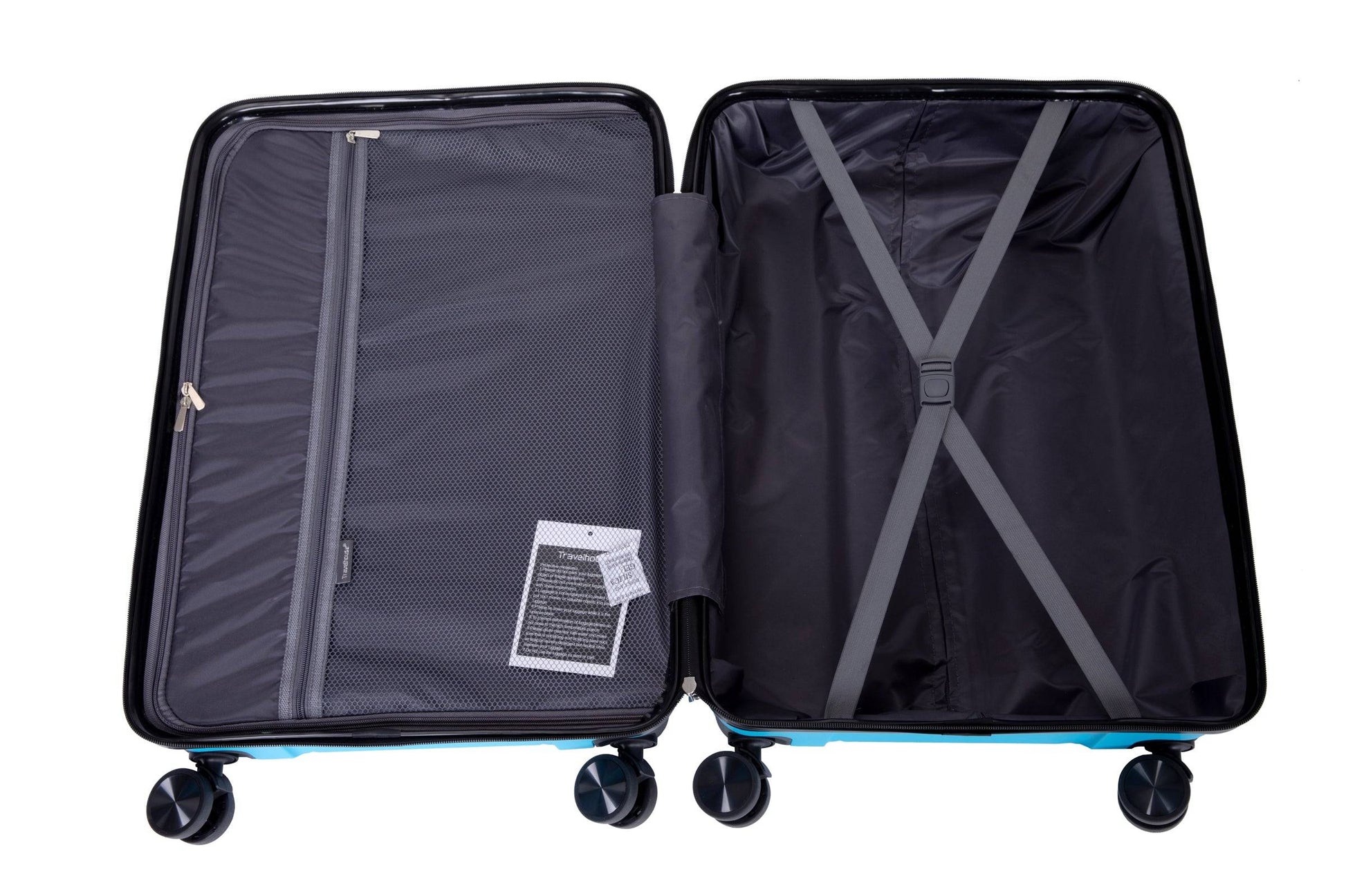 Lightweight Hardshell Luggage Sets with Spinner Wheels - Sky Blue USA