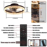 Low Profile 20 Dimmable LED Ceiling Fan with Remote USA