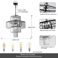 Luxurious 4-Tier Modern Crystal Chandelier for Dining Room USA