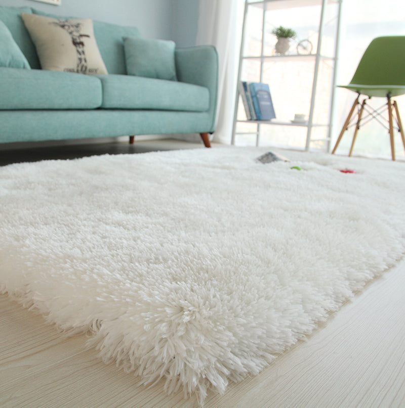 Luxurious Fluffy White Shag Area Rug USA