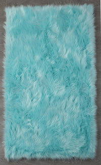 Luxurious Shaggy Turquoise Soft Area Rug for Living Room USA