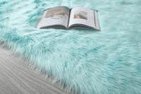 Luxurious Shaggy Turquoise Soft Area Rug for Living Room USA