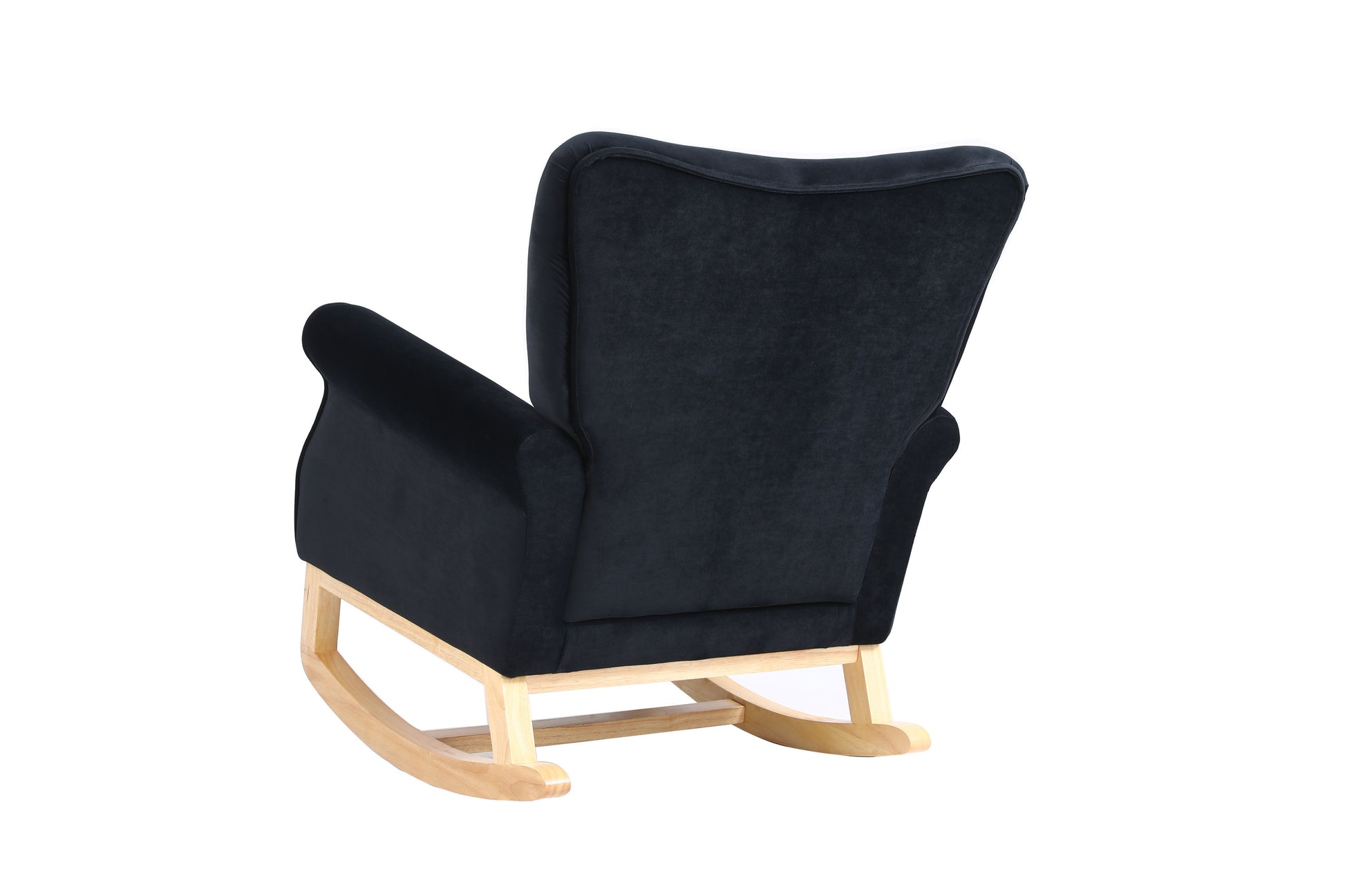 Luxurious Tufted Velvet Rocking Chair with Solid Wood Frame USA