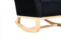 Luxurious Tufted Velvet Rocking Chair with Solid Wood Frame USA