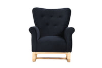 Luxurious Tufted Velvet Rocking Chair with Solid Wood Frame USA