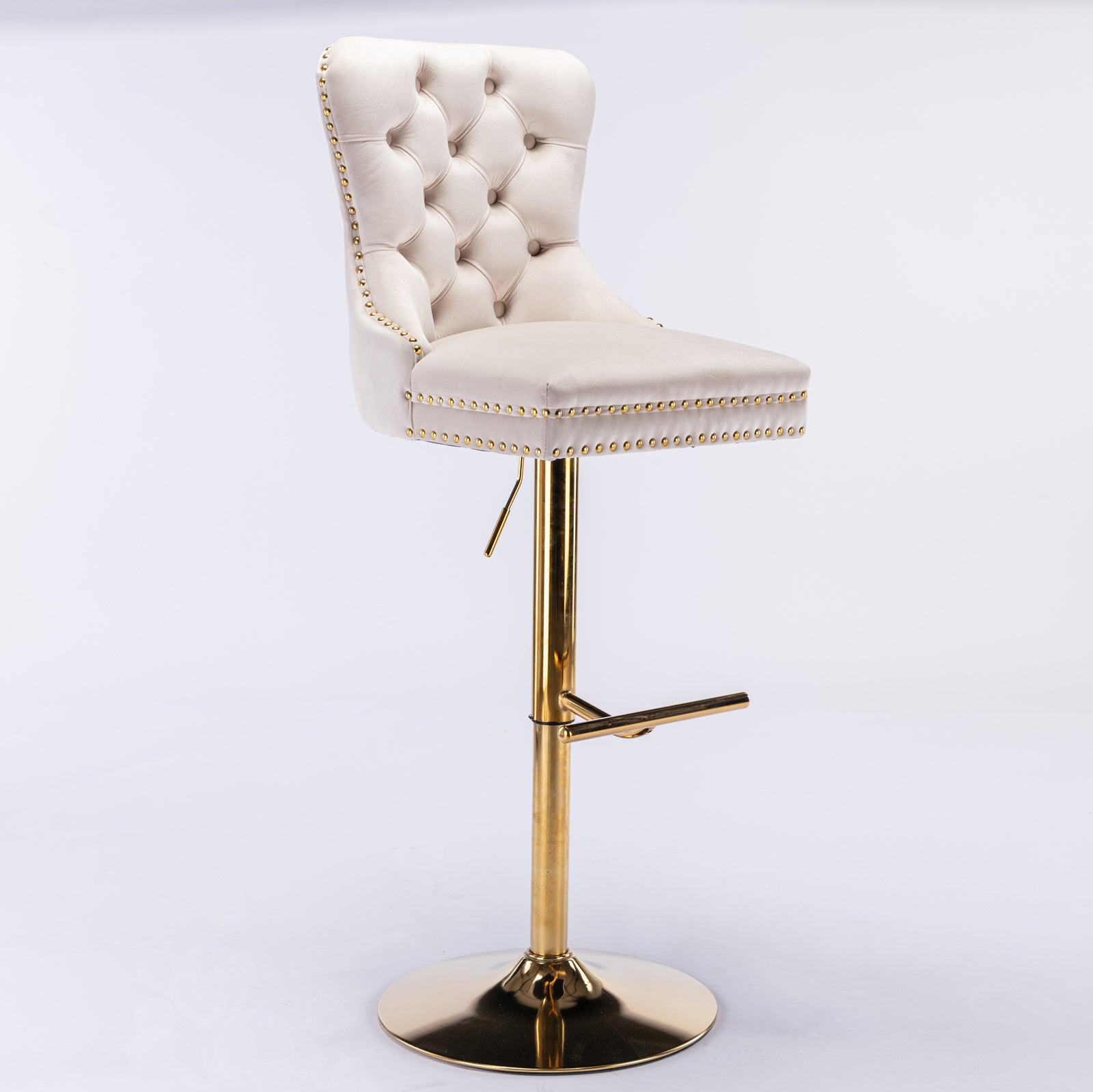 Luxurious Velvet Swivel Bar Stools with Adjustable Height USA