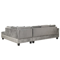 Modern 3-Piece Sectional Sofa with Storage Ottoman USA