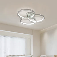 Modern 3-Ring LED Ceiling Light - Brushed Nickel Finish USA