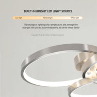 Modern 3-Ring LED Ceiling Light - Brushed Nickel Finish USA