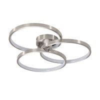 Modern 3-Ring LED Ceiling Light - Brushed Nickel Finish USA