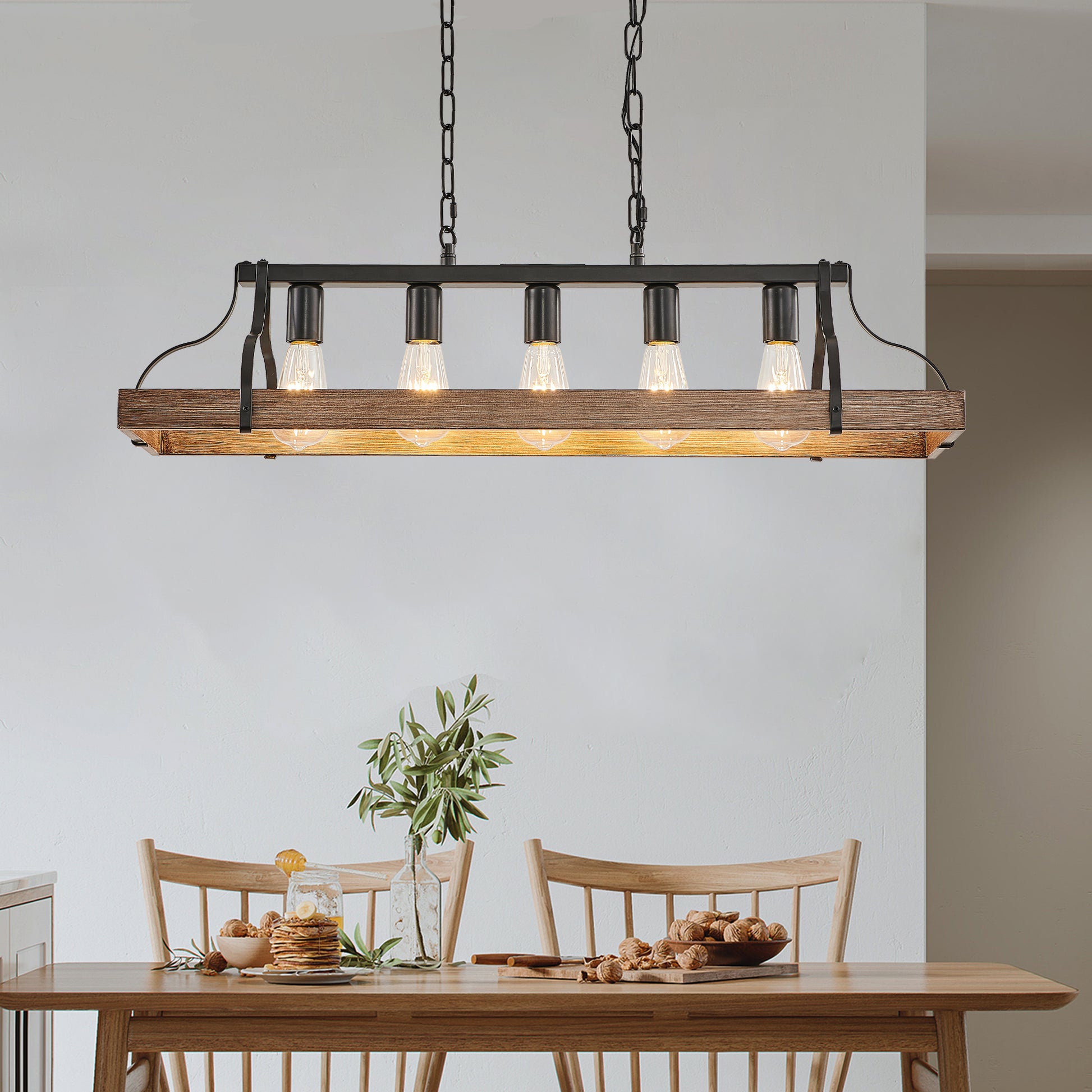 Modern Farmhouse 5-Light Adjustable Pendant Light USA