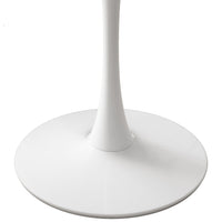 Modern Round Dining Table with Printed White Marble Surface USA