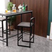 Modern Set of 3 Counter Height Bar Stools with Backrest USA