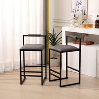 Modern Set of 3 Counter Height Bar Stools with Backrest USA