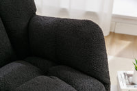 Plush Tufted Black Rocking Chair for Nursery or Living Room USA