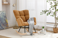 Plush Upholstered Retro Accent Chair with Tufted Design USA