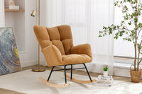 Plush Upholstered Retro Accent Chair with Tufted Design USA