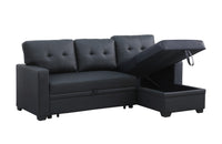 Plush Velvet Sectional Sofa with Chaise Lounge USA