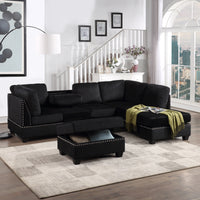 Reversible Modular Sectional Sofa with Storage Ottoman USA