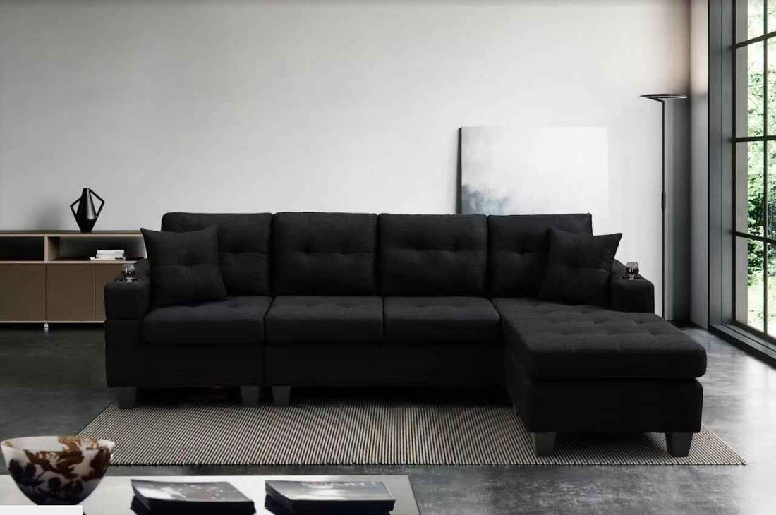 Right Sectional Sofa with Convertible Chaise Longue and Storage