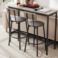 Rustic Industrial Bar Table Set with 2 Stools USA