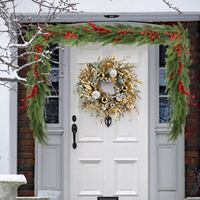 Seasonal Pine Garland Letter S - Festive Christmas Decor USA